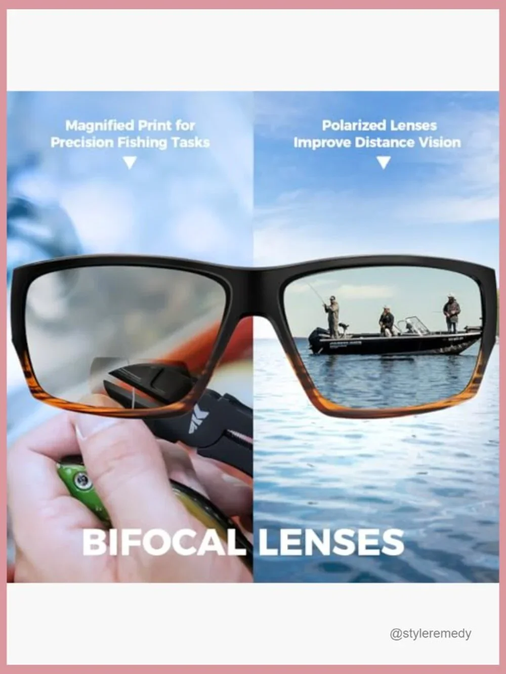 Bi-Focal Polarized Sports Sunglasses with Magnification